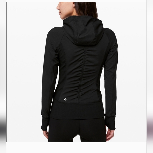 Lululemon In Flux Reversible Black zip Hoodie Size 8 - Picture 4 of 14